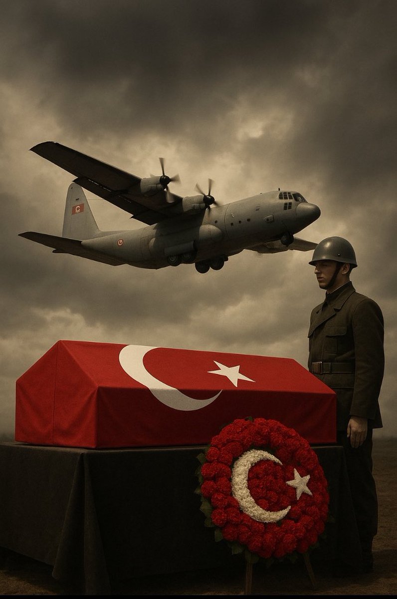 EmineKulac's tweet photo. Azerbaycan’dan ülkemize gelmekte olan Milli Savunma Bakanlığımıza ait C130 askeri kargo uçağımız  Gürcistan-Azerbaycan sınırında düşmesi sonucu 
Şehitlerimize Allah’tan rahmet, ailelerine ve sevenlerine sabırlar diliyorum. 
Aziz milletimizin başı sağ olsun. 🇹🇷 https://t.co/uuNraYUoii
