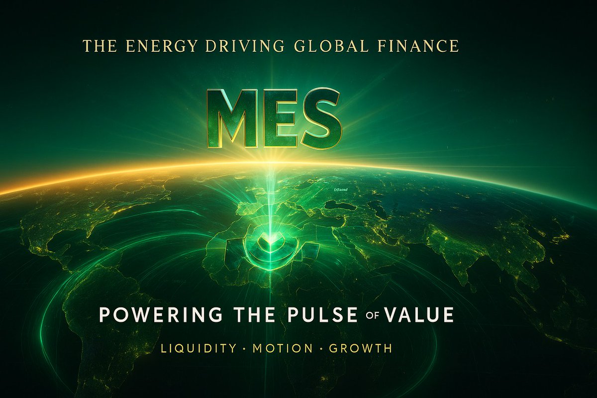 MESweb3's tweet image. ⚡ The energy driving global finance.
💎 MES powering the pulse of value across every market.
🌍 Real motion. Real liquidity. Real growth.