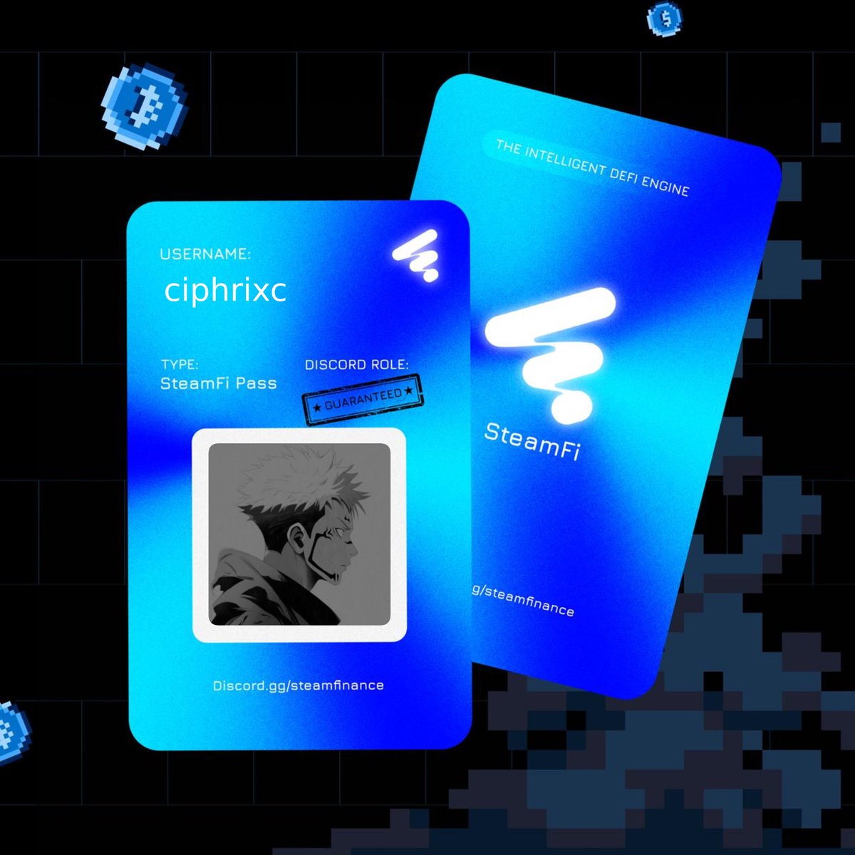 CipherixC's tweet image. One of the few 

One of the first to @SteamFinance.

One of those early to SteamFi’s intelligent DeFi engine.
Claim your Pass + Discord role now: 

 discord.gg/steamfinance