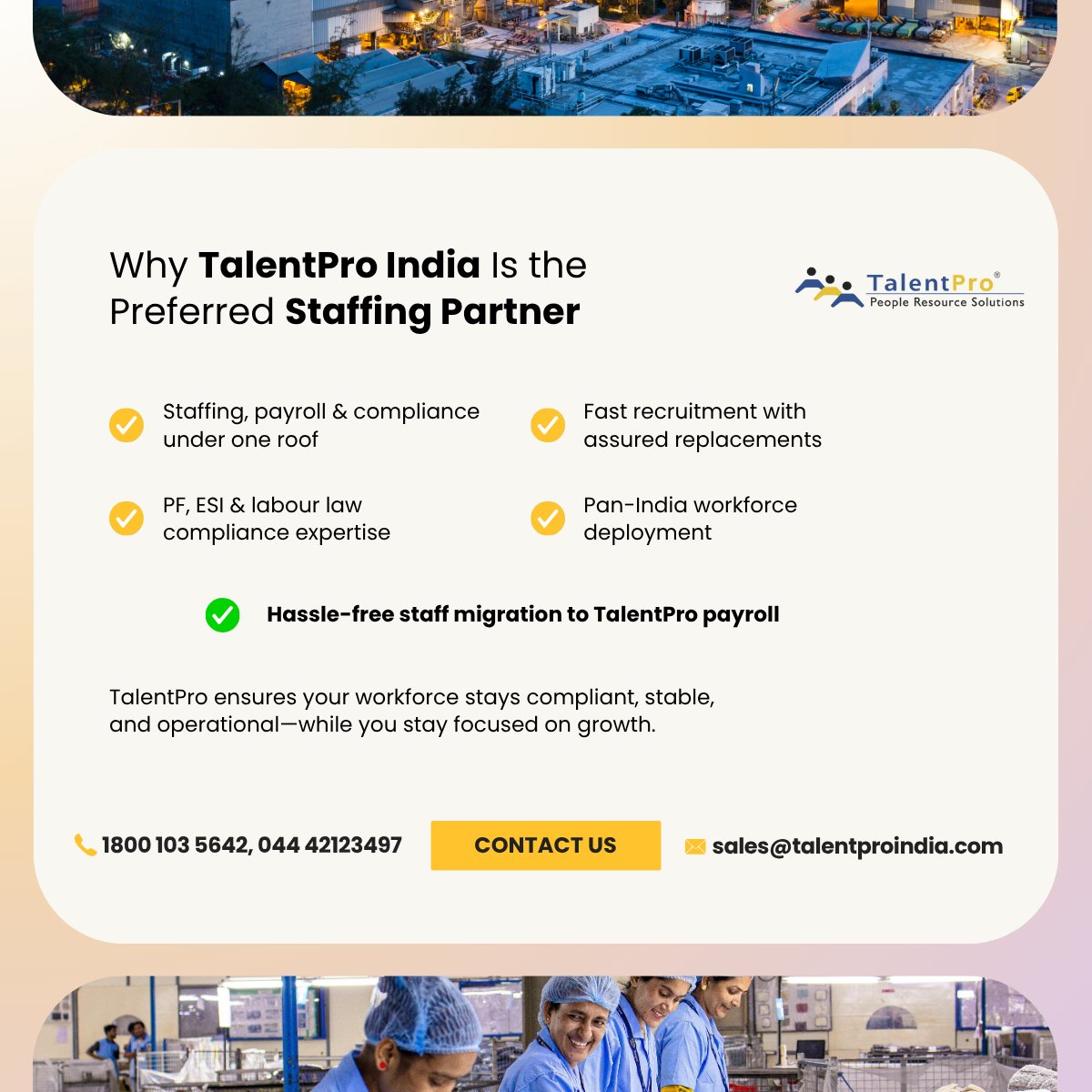TalentProIndia's tweet photo. TalentPro’s staffing migration services ensure seamless transitions and optimized workforce alignment.
https://t.co/WtnWtnQ4dK
#StaffingSolution #ITStaffing #StaffingAgency #Flexistaffing #TempStaffing #TalentPro https://t.co/zLRNep1D1u