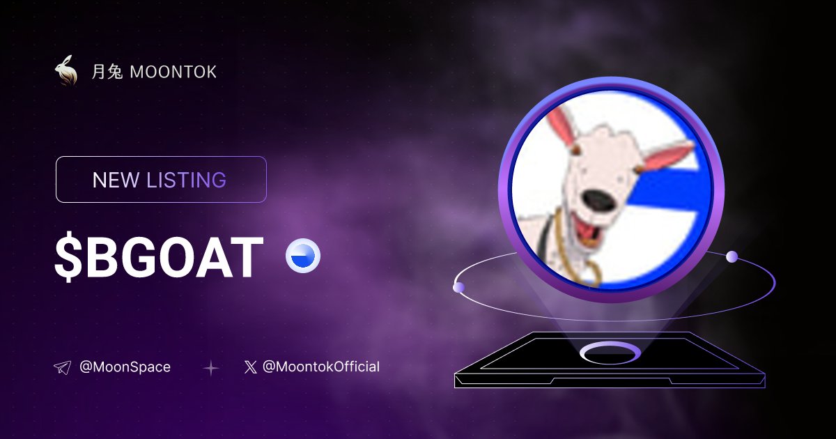 MoontokListing's tweet photo. ⚡ 月兔雷霆 - Moontok Xpress

Based Goat ( $BGOAT )
https://t.co/QHP60LO4SR

0x5C71e4eb84C860772301573A657ae484a56aFa44

LIQ: $18,239 | MC: $41,519

#altcoin #memecoins @basedgoatcoin @moontokofficial https://t.co/nEGprn73ec