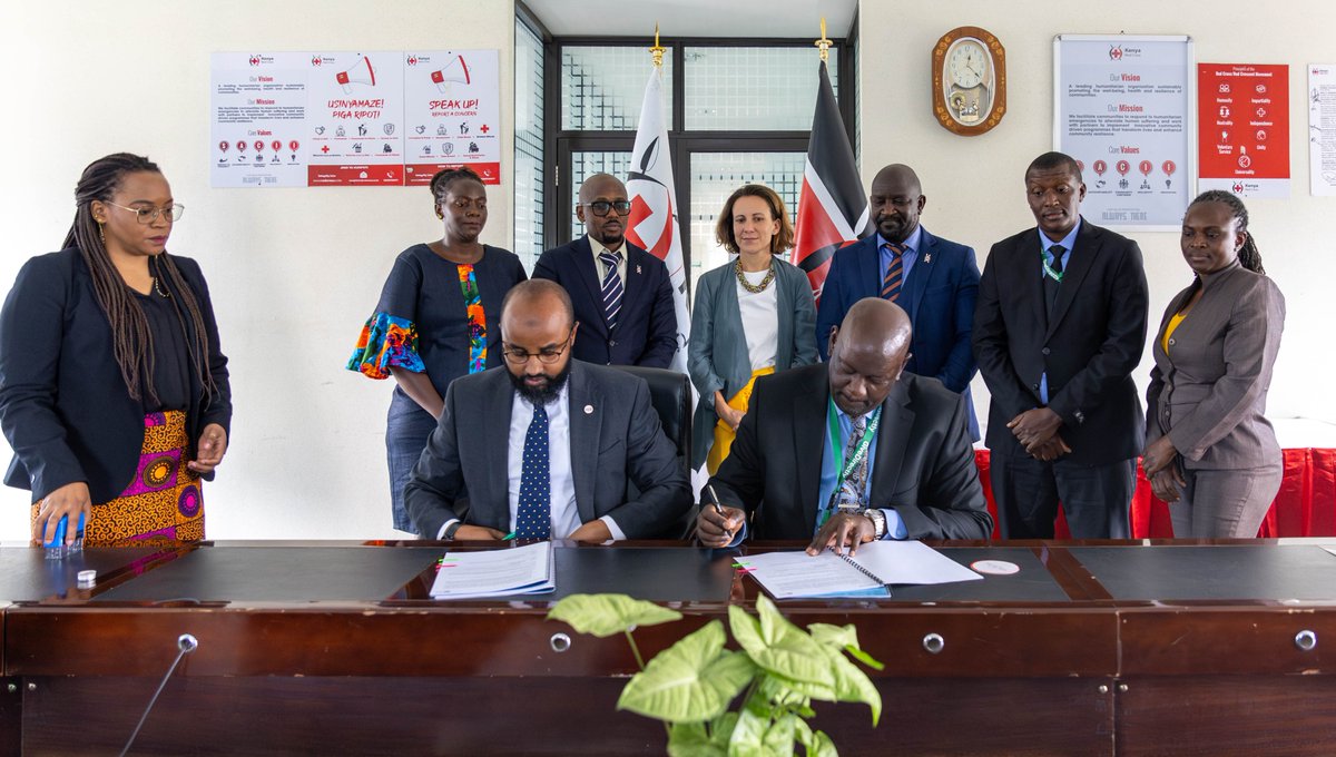 On 10 Nov 2025, GiveDirectly Kenya and <a href="/KenyaRedCross/">Kenya Red Cross</a> signed an MoU focusing on collaboration in humanitarian assistance, cash transfers, social protection, anticipatory action, mental health, responsible use of technology &amp; joint advocacy among other areas of joint action!