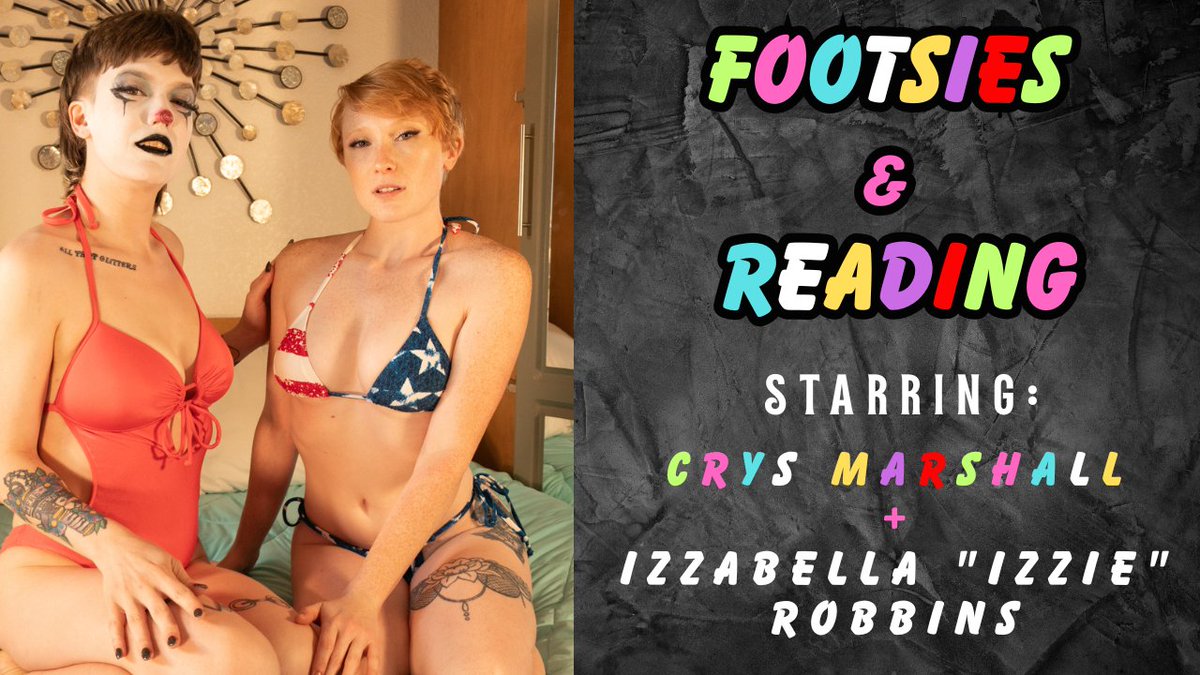 paycrysmarshall's tweet photo. Coming this week! Starring @IzzabellaRobins, @paycrysmarshall and #footsies 🤡🦶🏻📕

#Bigfeet #Clowngirl #Clowndom #Feet #Soles #Prettyfeet #Longtoes #Footfetish https://t.co/pbuQCnpzOi