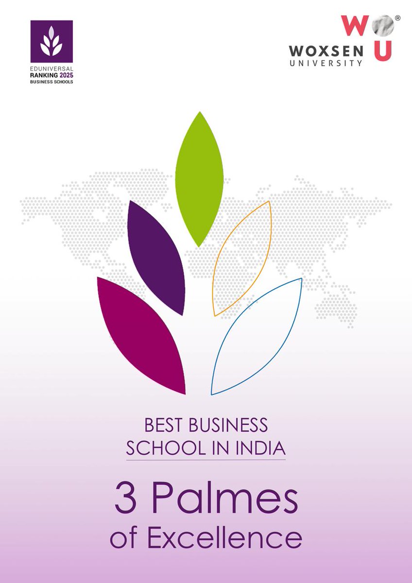 Woxsen's tweet image. For the 2nd consecutive year, Woxsen University School of Business earns the prestigious 3 Palmes of Excellence in the Eduniversal 2025 Rankings at IIM Indore!
Proud to be among the Best Business Schools in India.
#WoxsenUniversity #EduniversalRankings2025 #GlobalRecognition