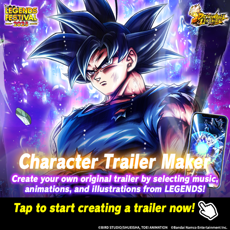 DB_Legends's tweet photo. ◤◢◤◢◤◢◤◢◤◢◤◢◤◢
Music and Frames added to
#LegendsTrailerMaker!
◤◢◤◢◤◢◤◢◤◢◤◢◤◢
We've added music, just like you asked!
Create/share original trailers with LEGENDS music & animations!
👇Check the special site!👀
#DBLegends #DBLF2025