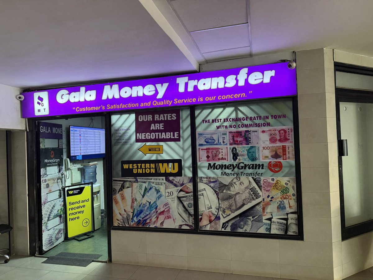 Galaforex's tweet photo. Good morning 
USD 💵 buying at 129 selling at 129.5
Euro 💶  buying at 148  selling at 149
Pound 💷 buying at 168 selling 170
UAE 🇦🇪 buying at 34 selling 36
Zar 🇿🇦  buying 7.5 selling at 9

      Money transfer 
           👇🏿
Western Union sending and receiving
Monogram sending and receiving 
Location 👇🏿
Mama Ngina/kaunda street 
20th Center, Plaza ground floor