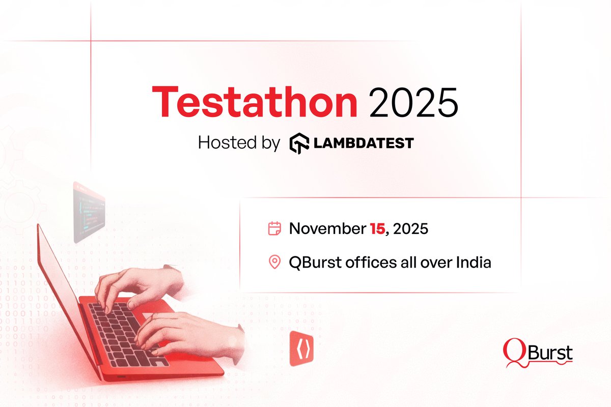 QBurst's tweet image. QBurst Testathon is back! In association with LambdaTest, QBurst brings another exciting edition of the LambdaTest Testathon 2025. A full day of learning, collaboration, and innovation awaits QA professionals across all QBurst offices in India.