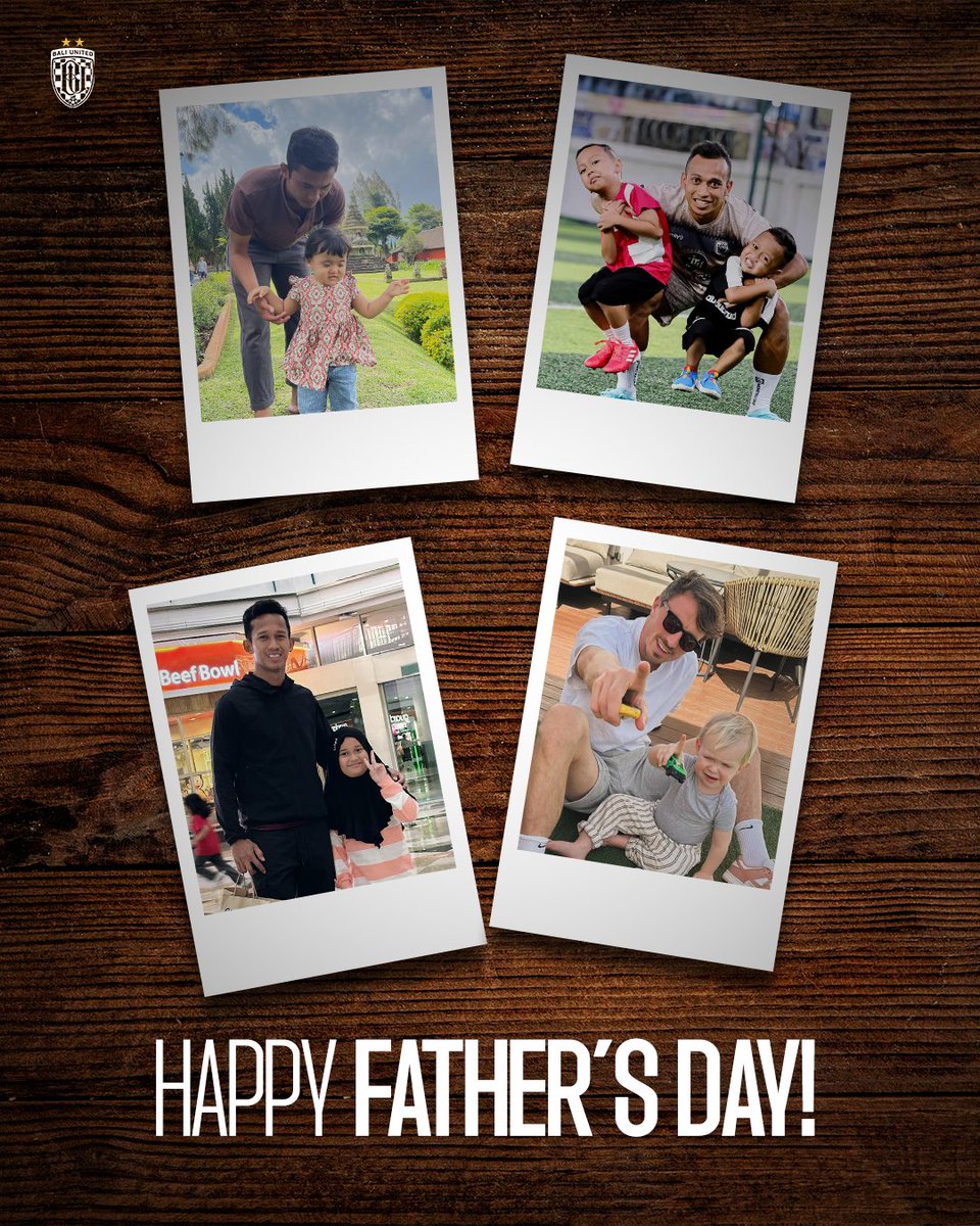BaliUtd's tweet image. Happy Father's Day untuk semua Ayah di seluruh dunia.

Untuk setiap ayah yang selalu jadi pahlawan di rumah dan di tribun — terima kasih atas cinta dan dukungan tanpa henti.

Dari kami, keluarga besar Bali United. 🔴⚫ 

#FathersDay #BaliUnited #Reignite