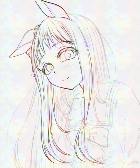 線画の少ない絵を描いた後に取り組むのがこれなので、作業量の重力差でぺしゃんこになる