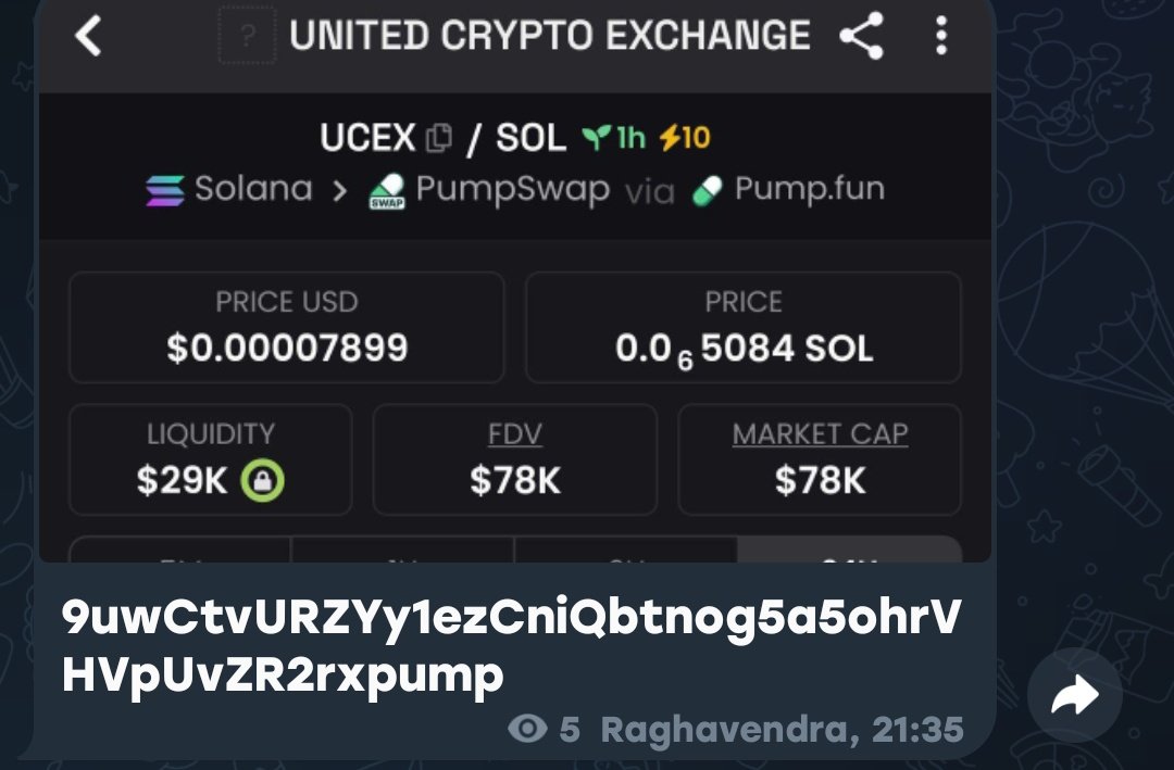 Raghavak0nSol's tweet photo. $UCEX

MCAP: $78K

CA:
9uwCtvURZYy1ezCniQbtnog5a5ohrVHVpUvZR2rxpump

#SOLANA
#UCEX
#UNITEDCRYPTOEXCHANGE https://t.co/XUDQs3gCew