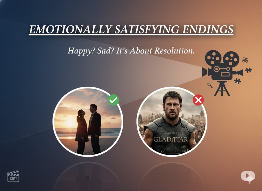 Times_of_Cinema's tweet image. 3️⃣6️⃣ Emotionally satisfying ending! 🎬✍️
Forget just &quot;happy&quot; or &quot;sad&quot;—the best movie endings are emotionally satisfying. Think The Shawshank Redemption (happy) or Gladiator (sad). Both leave you feeling complete! 🤔

 #MovieWriting #ScreenwritingTips #story