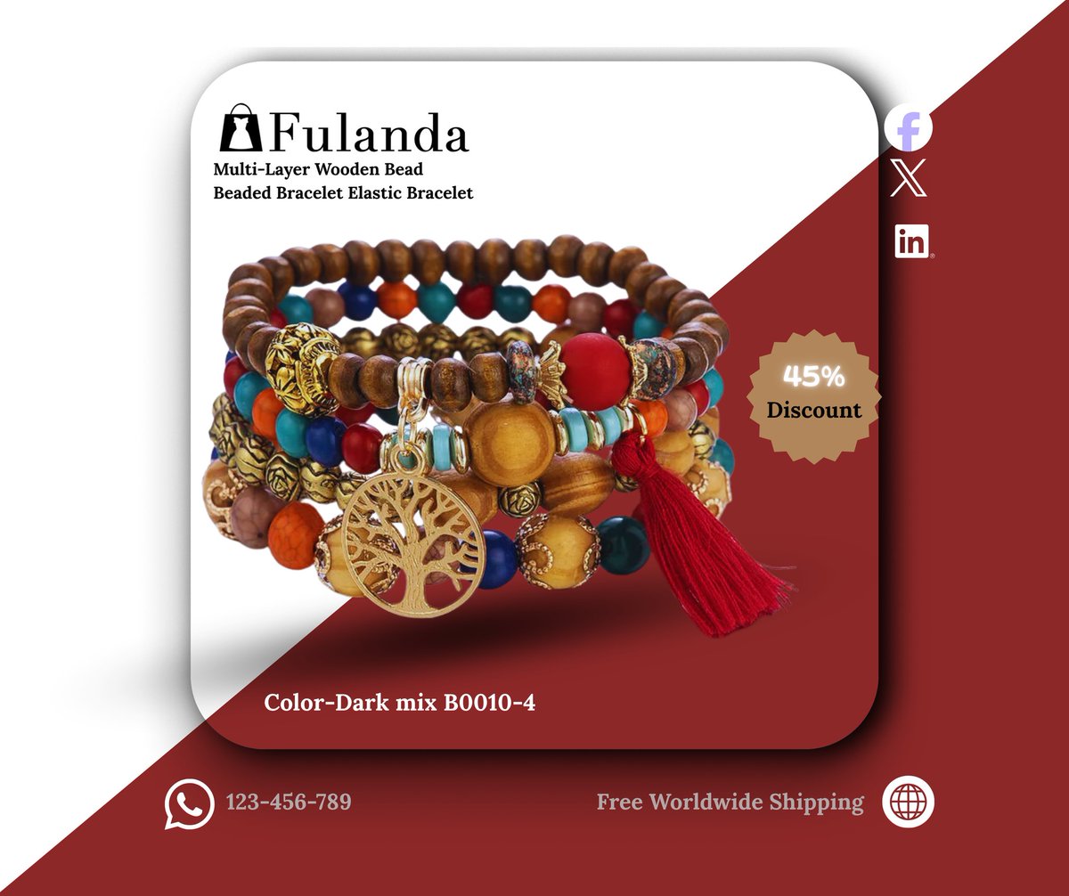 Gideon_123m's tweet image. I turned a random scroll into a full brand concept.
Fulanda  wooden beads, reimagined through my designer lens.
This is what I do.
 I turn brands into visuals that speak.
#DesignStorytelling #BrandDesign #Fulanda #ProductDesign #GraphicDesign #BeadedBracelets #WoodenArt