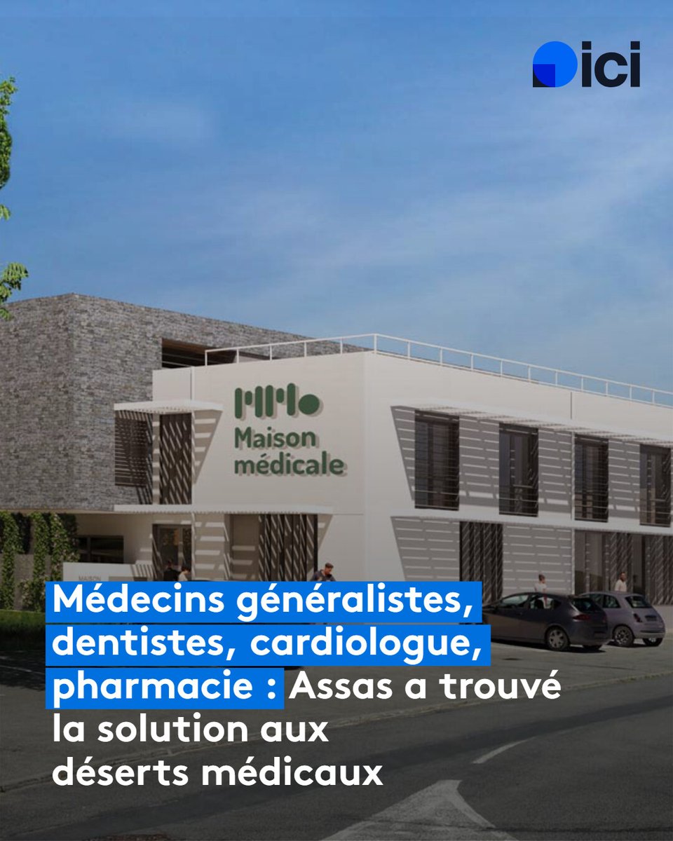 La commune d'Assas, au nord de Montpellier, construit une maison médicale.

Le seul moyen d'attirer des médecins "qui veulent travailler en collectif".

Ouverture prévue à l'été 2026 ➡️ l.ici.fr/dfx