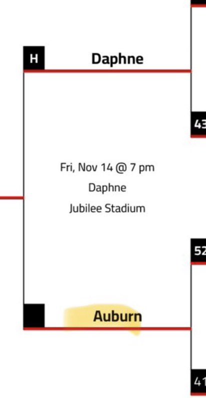 Only focus this week! <a href="/DaphneFBTrojans/">Daphne Trojans Football</a> 
<a href="/keithetheredge1/">keith etheredge</a> <a href="/CoachWagnon/">Will Wagnon</a> <a href="/CoachJLStanford/">Jeremy Stanford</a> <a href="/AHSALFBRECRUIT/">Auburn High School Football Recruiting</a> <a href="/AuburnHighFB/">Auburn High Football</a> <a href="/auburnO_Line/">Auburn High (7a) Offensive Line</a> <a href="/AL7AFootball/">Alabama7AFootball</a> <a href="/AlabamaHSFB/">AHSFHS.org</a> <a href="/PrepRedzoneAL/">Prep Redzone Alabama</a> <a href="/ALPrepStars/">ALPrepStars</a> <a href="/Alabama_Varsity/">AL Prep Varsity</a> <a href="/d1auburn/">d1trainingauburn</a> <a href="/TrintonPritche1/">Trinton Pritchett</a>