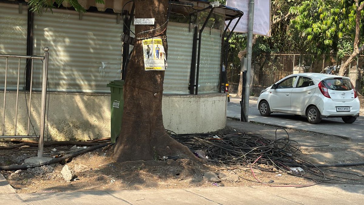 Hey <a href="/Adani_Elec_Mum/">Adani Electricity</a> <a href="/JioFibre/">Jio Fibre</a> <a href="/TataPower/">TataPower</a> <a href="/tataplayfiber/">Tata Play Fiber</a> <a href="/JioCare/">JioCare</a> <a href="/Airtel_Presence/">Airtel Cares</a> <a href="/mahanagargas/">Mahanagar Gas Ltd.</a> 
Please identify your left over shit out side #ValleyOfFlowers #Gundecha #ThakurVillage #Kandivali #Mumbai and clear it at earliest. 
<a href="/TVALMGuild/">Thakur Village Advance Locality Guild</a> <a href="/TVillageComm/">ThakurVillageCommunity</a> 
JaiHind 🇮🇳