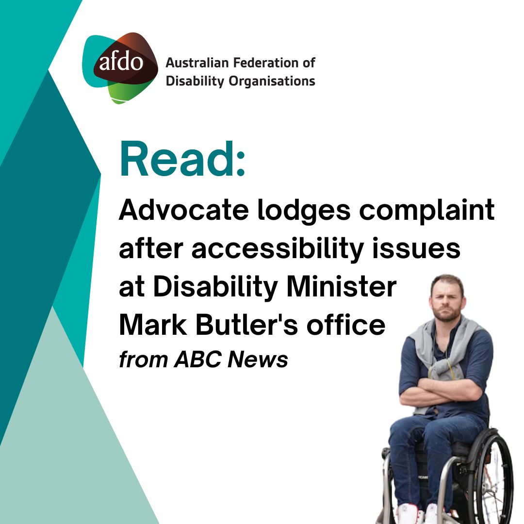 AfdoOffice's tweet image. 🏛️ AFDO acknowledges Shane Hryhorec’s recent experience at a federal electorate office.
Access to public buildings must be standard - especially for people engaging with government on disability inclusion.
📖 buff.ly/ZYNoFyr
#AFDO #AccessibilityMatters