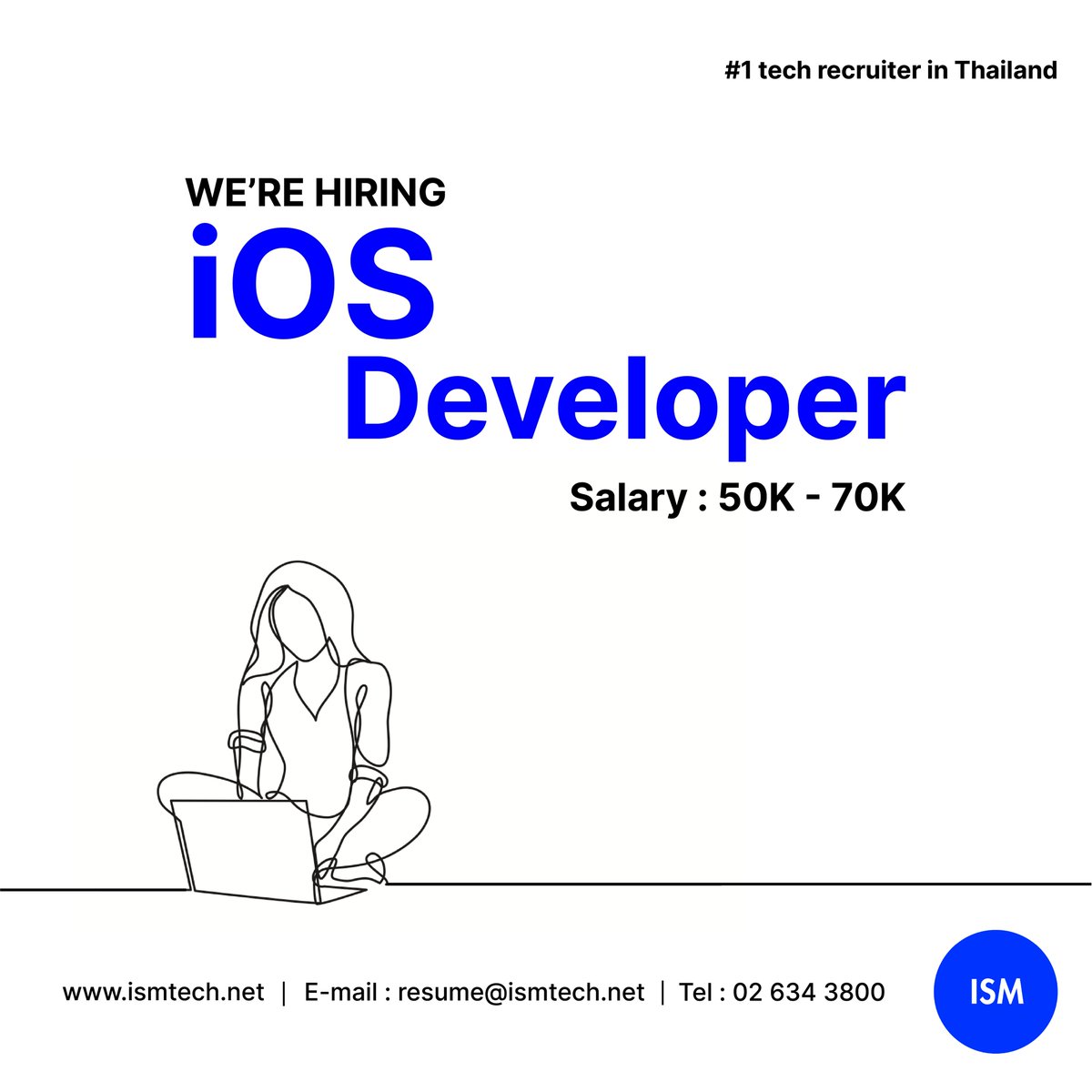 ISMTechnology's tweet image. 📣 เปิดรับสมัครงานไอที ตำแหน่ง &quot;iOS Developer&quot;
💵 เงินเดือน 50K - 70K

👉🏻 สามารถ “กดสมัคร” ตามลิ้งค์ด้านล่างนี้ได้เลย!
ismtech.net/th/job/ios-dev…

หรือส่งเรซูเม่ได้ที่ ismtech.net/th/submit-your…

#iOSDeveloper #ISMTechnology #ISMITJobs #ตำแหน่งงานไอที #งานไอที