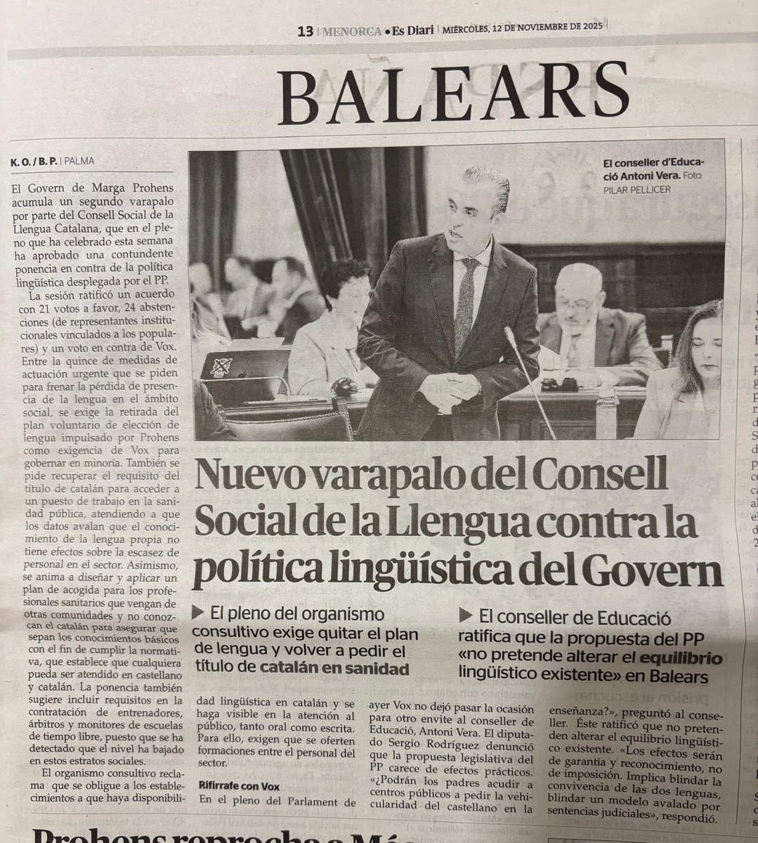 mosmovem's tweet image. Los talibanes lingüísticos vuelven a la carga con la exigencia de título de catalán a los médicos. 
@PLlenguaIlles no se han enterado que deben de buscar otro trabajo. La mordida lingüística se está agotando. 
#mafiaslinguisticas #MosMovem #baleares