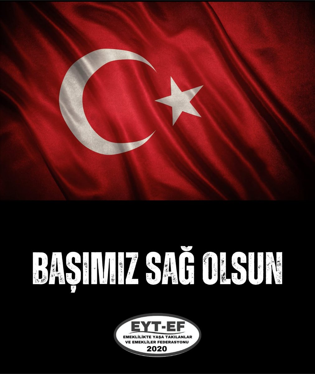 Aziz Milletimizin Başı Sağ Olsun🇹🇷

Azerbaycan -Gürcistan sınırında C-130 askeri uçağımızın düşmesi sonucu şehit olan kahraman Mehmetçiklerimize Yüce Allah'tan Rahmet, 
Ailelerine ve yakınlarına sabır diliyoruz.

#şehidinvartürkiye
<a href="/EytEmeklilerFed/">EYT VE EMEKLİLER FEDERASYONU</a>