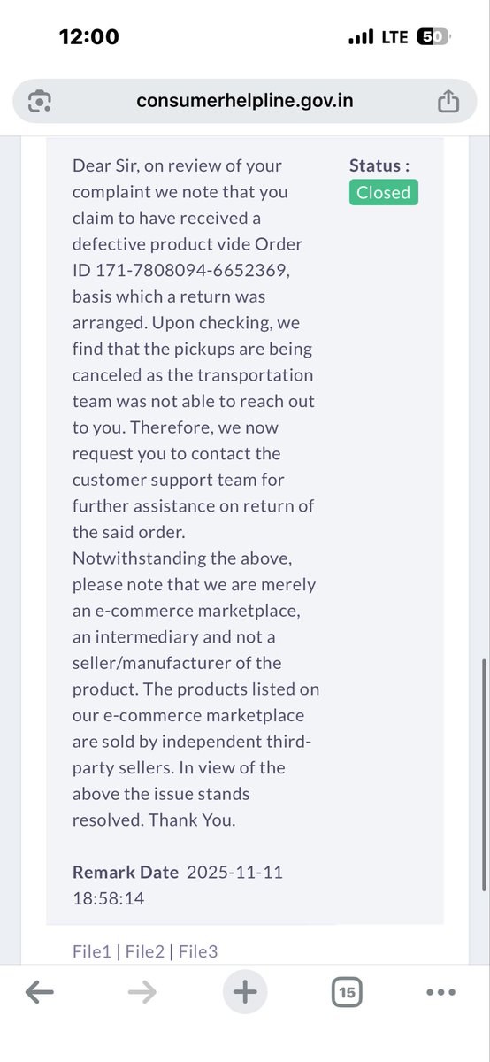 JunctionPb's tweet photo. @amazonIN Order no - 17178080946652369 i he had purchased 10 lights in one order. The  that 5 of them were defective. i spoke to the company and the company accepted the return request but no one has come to take the product till now and 30 october clear ignor my  help @amazon @PMOIndia https://t.co/HkKGacA39B
