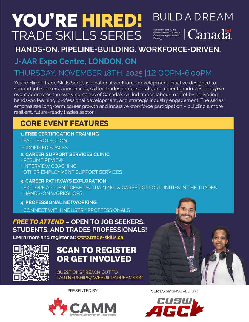 WorkforceEMO's tweet image. London, Let’s Build Your Future in Skilled Trades! 

Register Now → trade-skills.ca/register