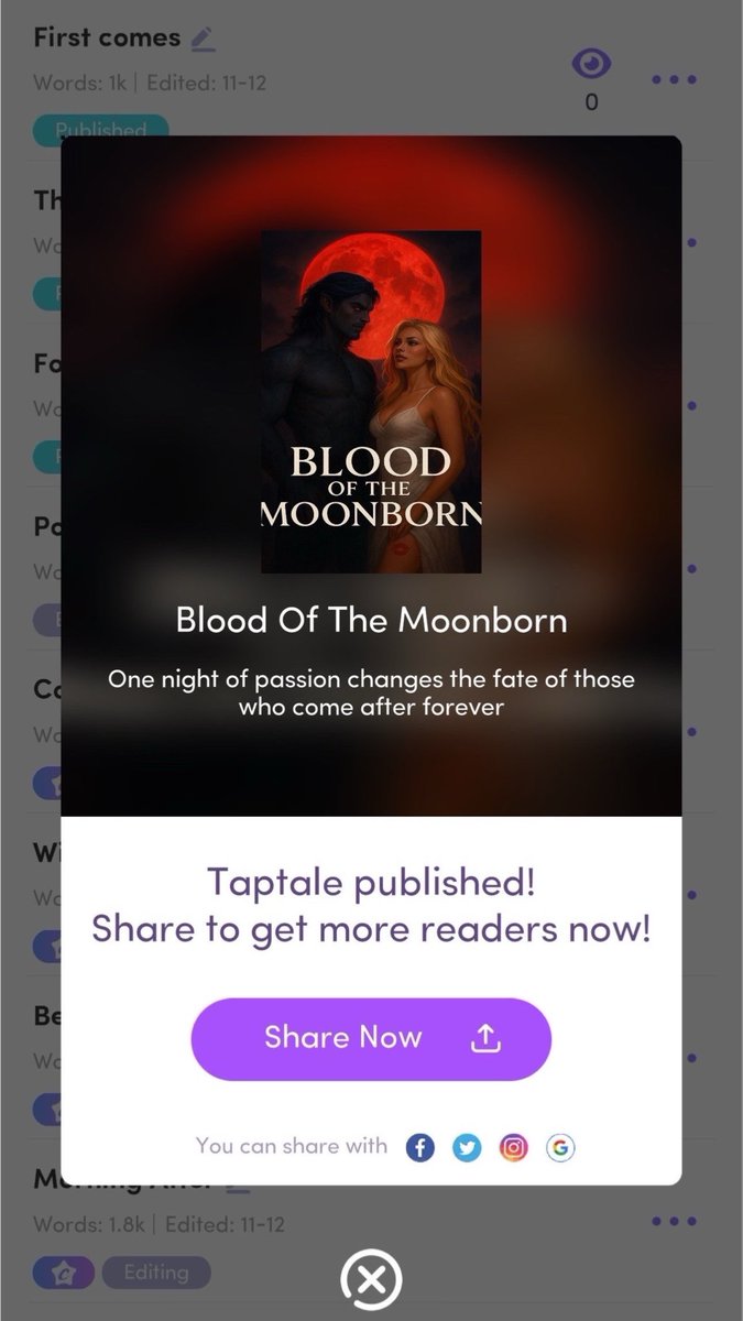 Nessa_Smackable's tweet image. 🌕✨ New Story Alert! ✨🌕
“Blood of the Moonborn” is now LIVE!

🔥 One night of passion changes the fate of those who come after… forever.
💋 Werewolves. Forbidden desire. Power. Destiny.

#BloodOfTheMoonborn #WerewolfRomance #AlphaLove #FantasyRomance #TaptaleStories #booktok