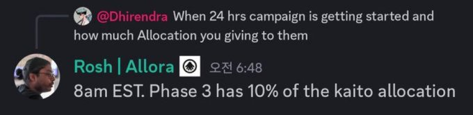 dheeraj_805's tweet photo. Allora Network is building the first truly decentralized collective intelligence network

The 24-hour TGE Blitz is live with only a few hours left, and the top 1,000 yappers will split 10% of $ALLO

I’ve been active on this campaign to make sure I don’t miss out.

Allora is creating a new intelligence era where thousands of modular AI agents collaborate through a Model Coordination Network (MCN), changing how AI and communities interact.