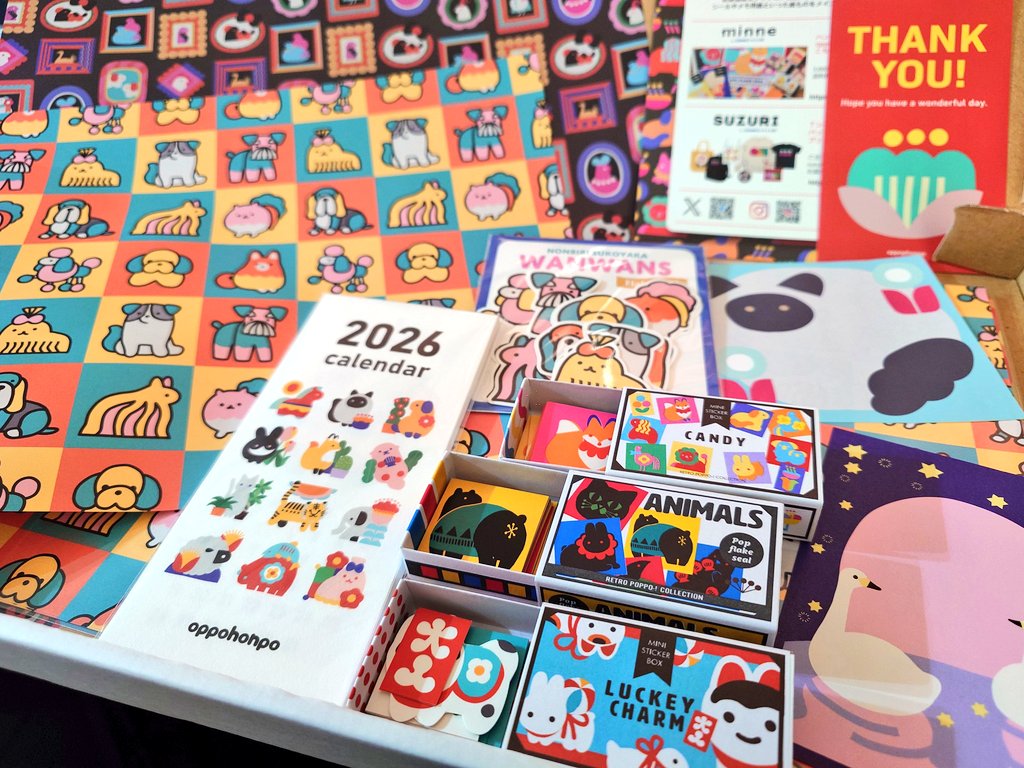 OPPOさんの紙ものが届いてHappyになった！全部可愛い…暫く眺めよう。買ったよ報告が毎回違うアカウント😂（ <a href="/_Y4/">oppohonpo・2/23そうさくマーケット1F【う01ab】</a> ）