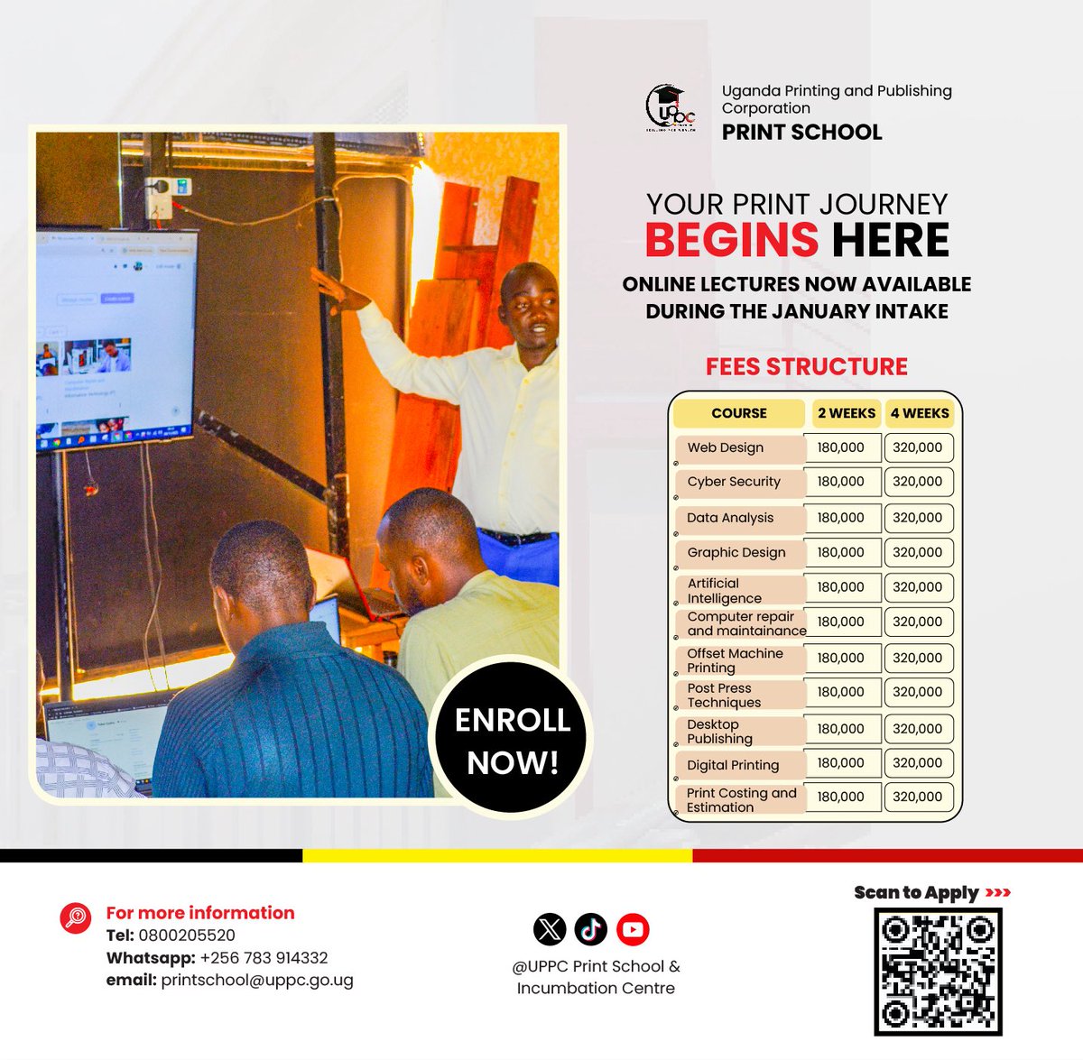 The January 2026 intake is here! 
Enroll now to study both online and physically. 
#UPPCPrintSchool