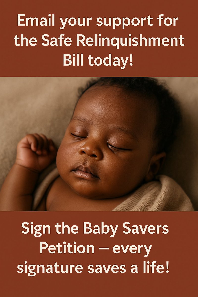 Every baby deserves a chance at life 💕
✉️your support for the #SafeRelinquishmentBill to speaker@parliament.gov.za &amp; copy legislation@da.org.za
✍️ Sign the #BabySavers Petition: change.org/p/president-of…
Compassion saves lives. 
#EveryLifeCounts #ProtectOurChildren