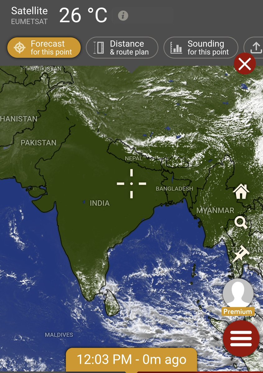 A cloudless day over the entire country except some in deep. South. #Pollution galore