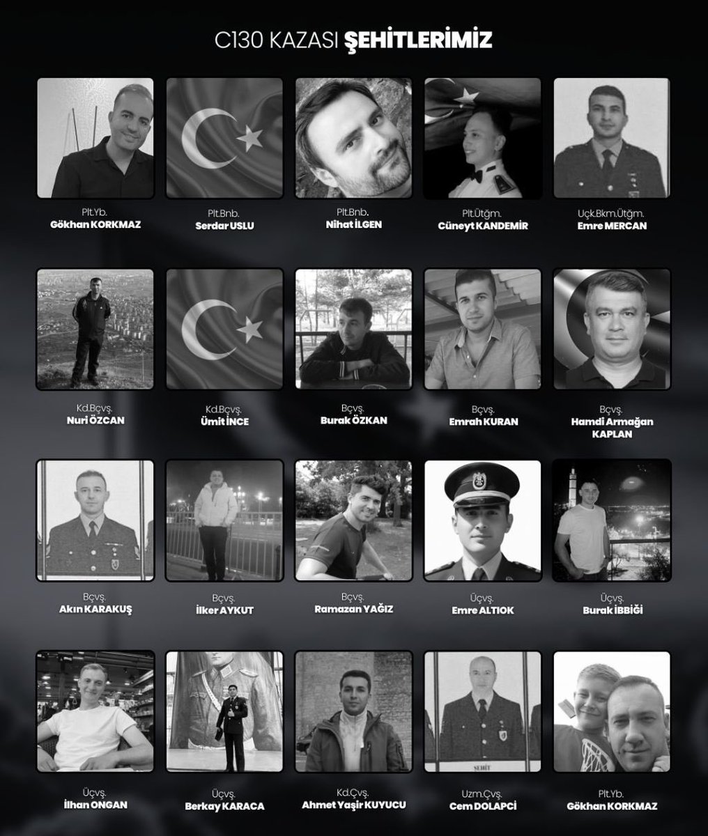 MLYELKOVAN's tweet photo. Bir dönüş yolculuğu, bir ayrılığa dönüştü…
C-130 kazasında şehit olan kahramanlarımızı rahmetle anıyorum.
Vatan size minnettar. 

Rabbim rahmet eylesin.
Bazı acılar kelimeye sığmaz… 🤲

#C130 #ŞehitlerÖlmez #VatanSağolsun #şehidinvartürkiye https://t.co/YfJVbUElnN