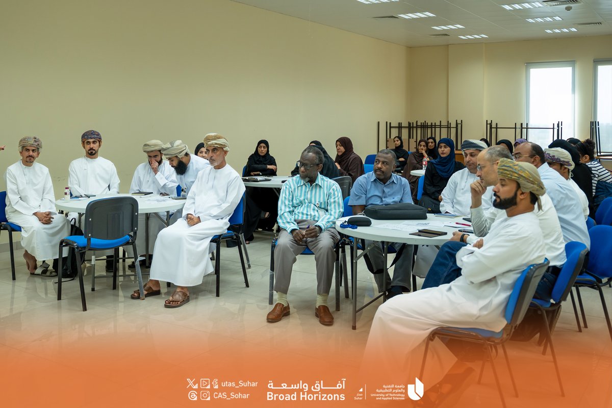 #يوتاس_صحار 

قدمت الفاضلة مياء بنت ناصر البوسعيدية، أخصائية جودة بوزارة التربية والتعليم، ورشة تدريبية لمنتسبي الفرع من الأكاديميين والإداريين وذلك ضمن فعاليات أسبوع الجودة بجامعة التقنية والعلوم التطبيقية بصحار  بعنوان "إستراتيجية التاءات الخمس ومنهجية كايزن"، والتي هدفت إلى