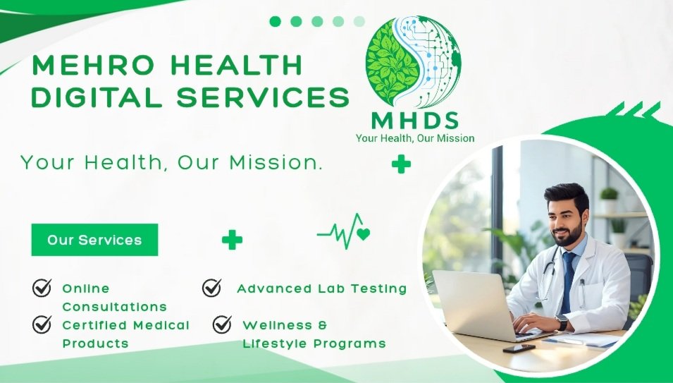 CeoMehroMalik's tweet photo. 🚀 Introducing Mehro Health Digital Services!
Led by CEO Mehro Malik, we bring healthcare to your fingertips 💚

💻 Online Consultations
📊 Advanced Lab Testing
📦 Certified Medical Products
🧠 Wellness &amp; Lifestyle Programs

Your Health. Our Mission. 💚

#DigitalHealthcare https://t.co/8FBxg7g5Hf