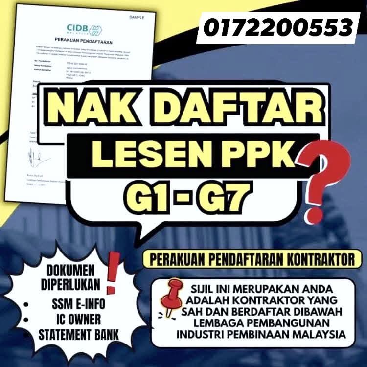 𝐀𝐍𝐃𝐀 𝐍𝐀𝐊 𝐉𝐎𝐈𝐍 𝐓𝐄𝐍𝐃𝐄𝐑 𝐒𝐖𝐀𝐒𝐓𝐀.. 𝐓𝐀𝐏𝐈 𝐓𝐈𝐀𝐃𝐀 𝐋𝐄𝐒𝐄𝐍 𝐏𝐏𝐊 ❓❓
𝗞𝗔𝗠𝗜 𝗕𝗢𝗟𝗘𝗛 𝗕𝗔𝗡𝗧𝗨 𝗔𝗡𝗗𝗔 ‼️
𝗝𝗢𝗠 𝗗𝗔𝗙𝗧𝗔𝗥 𝗟𝗘𝗦𝗘𝗡 𝗖𝗜𝗗𝗕 (𝗣𝗣𝗞) 𝗚𝟭 - 𝗚7

WhatsApp nombor di bawah untuk mendaftar ‼️🤩
📞 0172200553