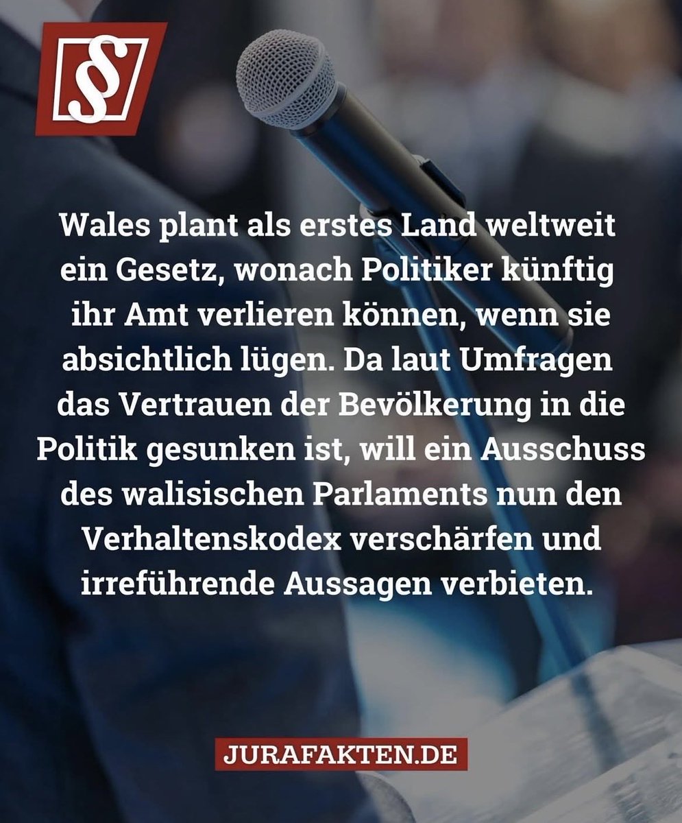 Oh, so ein #Gesetz würde ich begrüßen. Ich fürchte nur, dann hätte #Deutschland „keine“ Politiker mehr.