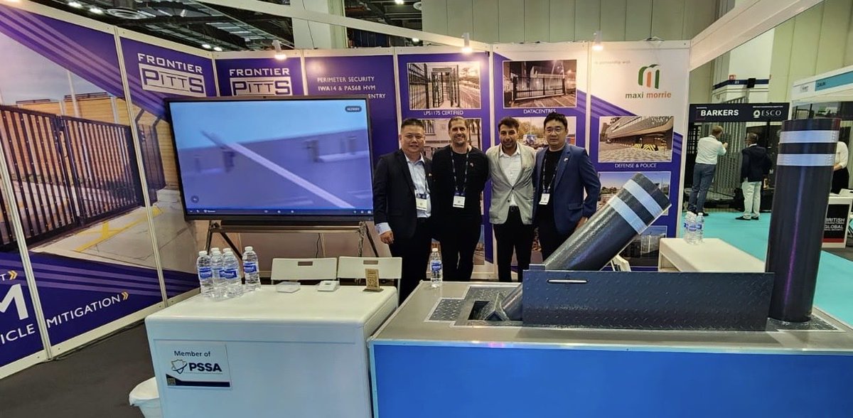 FrontierPitts's tweet image. Day Two! The Security Event Asia @TSE_Asia in Singapore🇸🇬 

📍Stand 1934 Hall B. 

Live demonstration of our Turnstile being attack tested by the @brelpcb 🔨🔧⚒️🛠️

#TSEA2025 

#HVM #IWA14 #PAS68 #LPS1175 #Gates #Barriers #Blockers #Bollards #Turnstiles