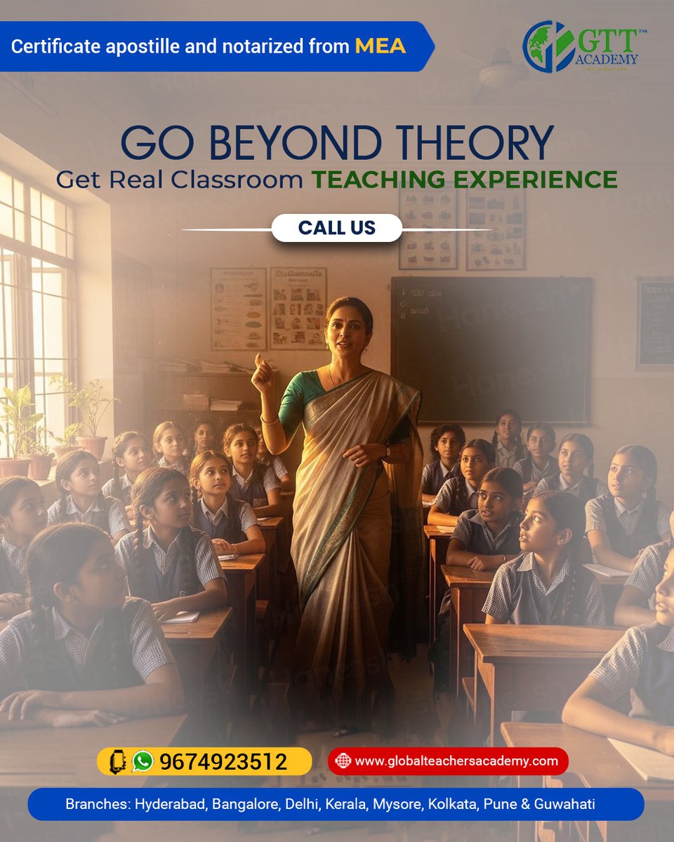 GTTAcademyIndia's tweet image. Our program blends expert-led theory with guided classroom practice — helping you build confidence, refine your teaching style, and gain hands-on experience before entering the real world.
globalteachersacademy.com
#practicaltraining #teacherconfidence #teachingpractice #gttacademy