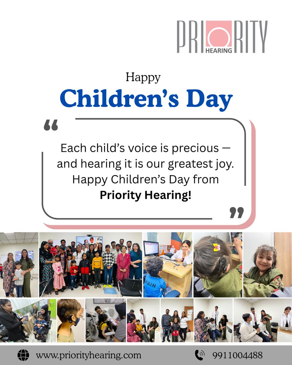 PriorityPHC's tweet image. Each child’s voice is precious — and hearing it is our greatest joy. Happy Children’s Day from Priority Hearing!
#ForEveryChildEveryRight #EveryChildEveryRight2025 #ChildrensDay2025Rights #ChildrensDay2025India #EveryChildCounts #RightsOfEveryChild #HearRightForEveryChild