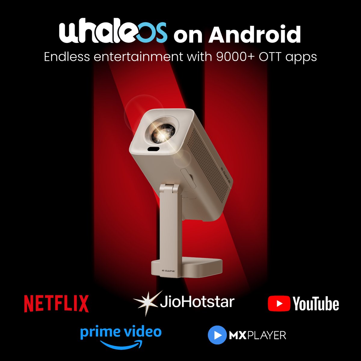 Introducing the EGATE Atom 4X Plus — the Future of Home Entertainment.Experience Native 1080p, 4K HDR, and 400 ISO Lumens brightness for stunning visuals. Now with Whale TV+ on Android 12 — enjoy Live TV, Netflix &amp; Prime without a screen.
Smart. Sharp. Stylish.
#EGATE #Atom4XPlus