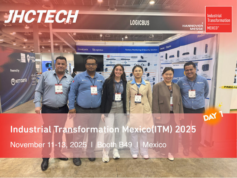 JHC_Technology's tweet image. #IndustrialTransformationMexico (ITM) 2025 Day 1

🙋‍♀️JHCTECH showcased multiple smart industrial controller solutions at booth B49, receiving high praise. 

💡 The excitement continues from November 11th to 13th. We look forward to welcoming you to our booth to discuss your ideas.