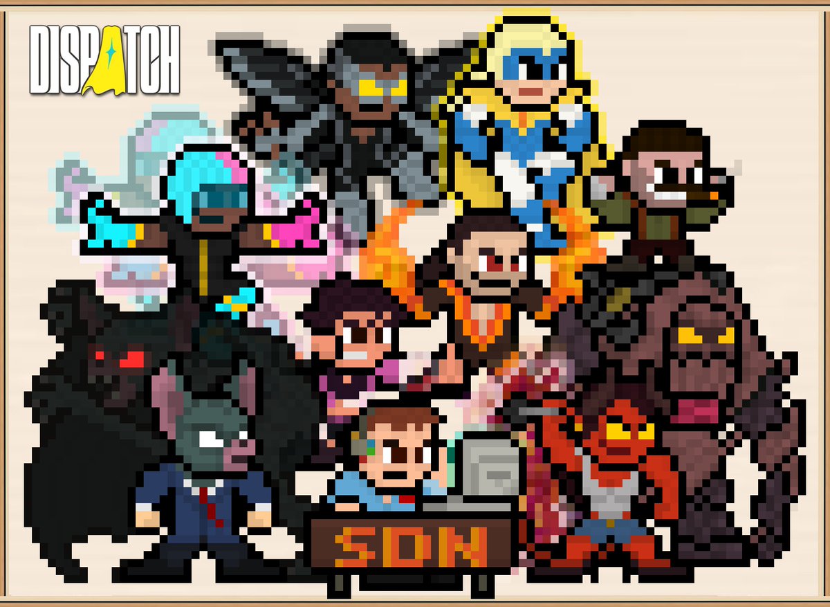 Kid_Kinobi's tweet image. Just in time for the last episodes of Dispatch Season 1: The Phoenix Program Z-Team!

#Robertrobertson #sonar #flambe #invisigal #punchup #malevola #golem #prism #coupe #blondeblazer #AdHocStudios #fanart #pixelart 

(I&apos;ll be posting them individually all day today!)