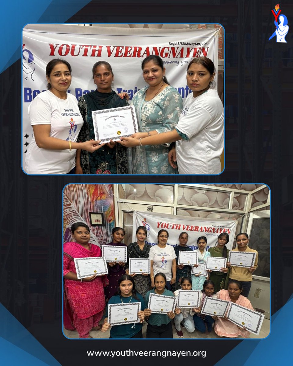 Yveerangnayen's tweet image. In Tohana, confidence bloomed with grace,
The Beauty Parlour batch celebrated new beginnings.
Each certificate a symbol of skill &amp;amp; success,
Empowering women, one skill at a time.
#YouthVeerangnayen #WomenEmpowerment #SkillDevelopment #ProudMoment #Confidence
#EmpoweringU