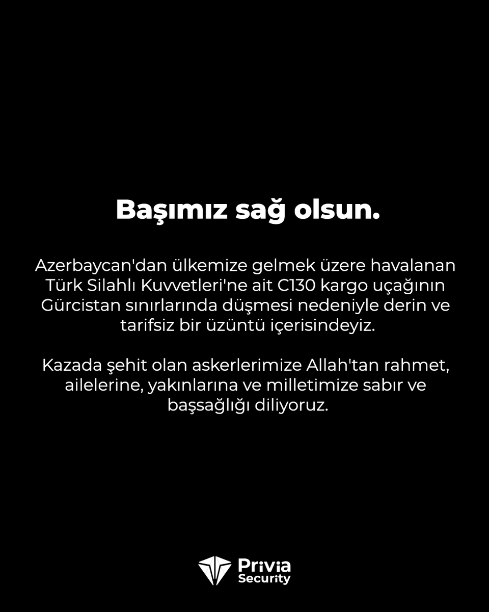 Başımız sağ olsun.