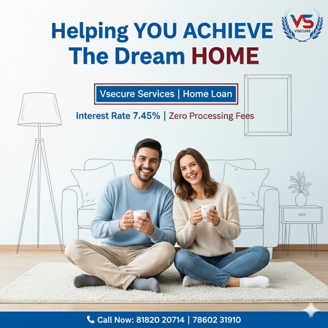 rahulsharm27959's tweet image. Option 1 (Professional &amp;amp; Clear):
🏡 Your dream home is now within reach!
Get your Home Loan with Vsecure Services at just 7.45% interest and Zero Processing Fees!
📞 Call Now: 81820 20714 | 78602 31910
#VsecureServices #HomeLoan #DreamHome #AffordableLoan #EasyHomeLoan