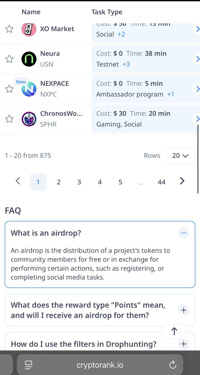 PARA HINDI KA NA UMASA SA MGA SINASABI LANG NG IBA

IKAW NA MISMO MAG HANAP AT MAG RESEARCH NG MGA AIRDROPS

MAY FAQ NA DIN JAN PARA SA MGA POSSIBLE NA TANONG MO

THANK ME LATER! 😇

cryptorank.io/drophunting
#airdrop #crypto #web3