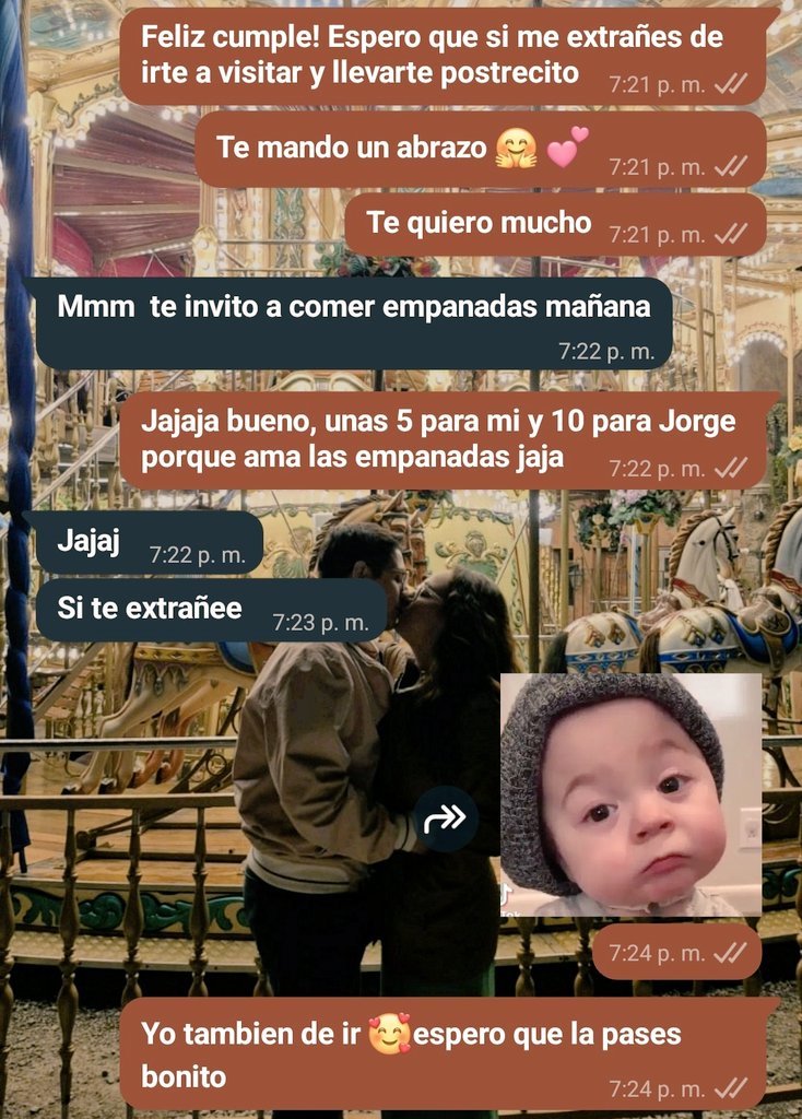 elenitable's tweet image. Es el primer año que no voy a casa de mi tío por su cumple y le llevo un postrecito, le escribí y cuando puso "si te extrañé" se me salieron las lagrimas 🥲