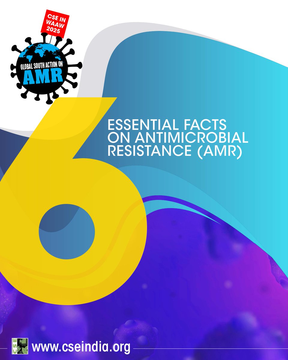 CSEINDIA's tweet image. World AMR Awareness Week is around the corner! 

Every November, there&apos;s a buzz around AMR, antibiotics, the “silent pandemic”...but what exactly is antimicrobial resistance, and why does it matter? 

We’ve made it simple for you! To kick off our #WorldAMRAwarenessWeek (WAAW)…