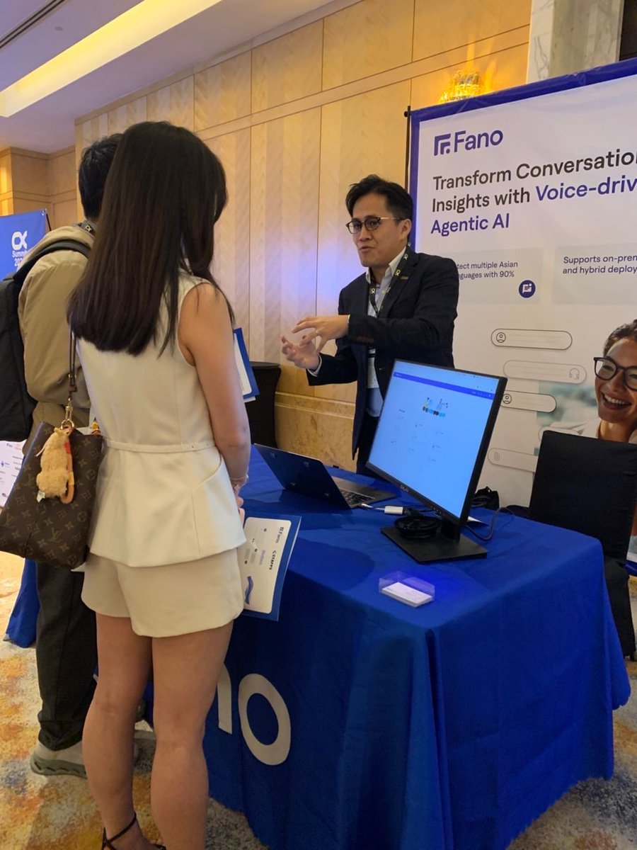We’re live at CX Summit Malaysia  — yesterday and today! 📷 The Fano team is on the floor showcasing our #VoiceAI solutions! Huge thank you to our partner <a href="/ctappsmalaysia/">CTAPPS MSC Sdn Bhd</a> for the incredible collaboration and support! Swing by our booth for live demos, use cases, and a chat!