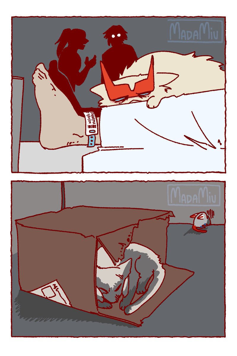 mada_mada_miu's tweet image. Lost Light Cat Shelter 4: The Lives We Lived
pages 4-5 #mtmte